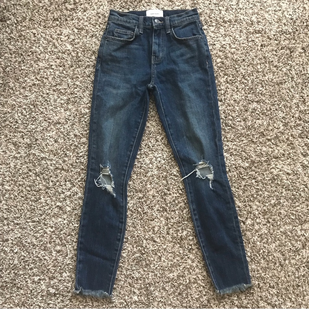 Current/Elliot Distressed Skinny Jeans